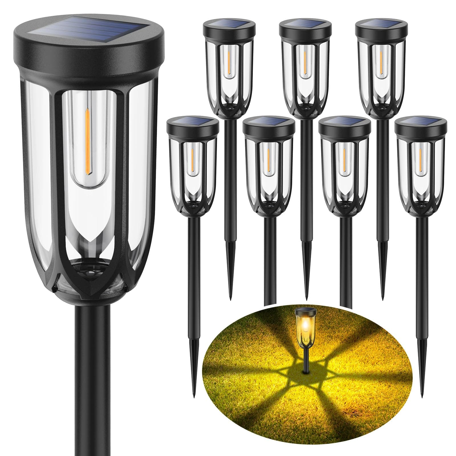 Barleit Solar Pathway Lights 8 Pack