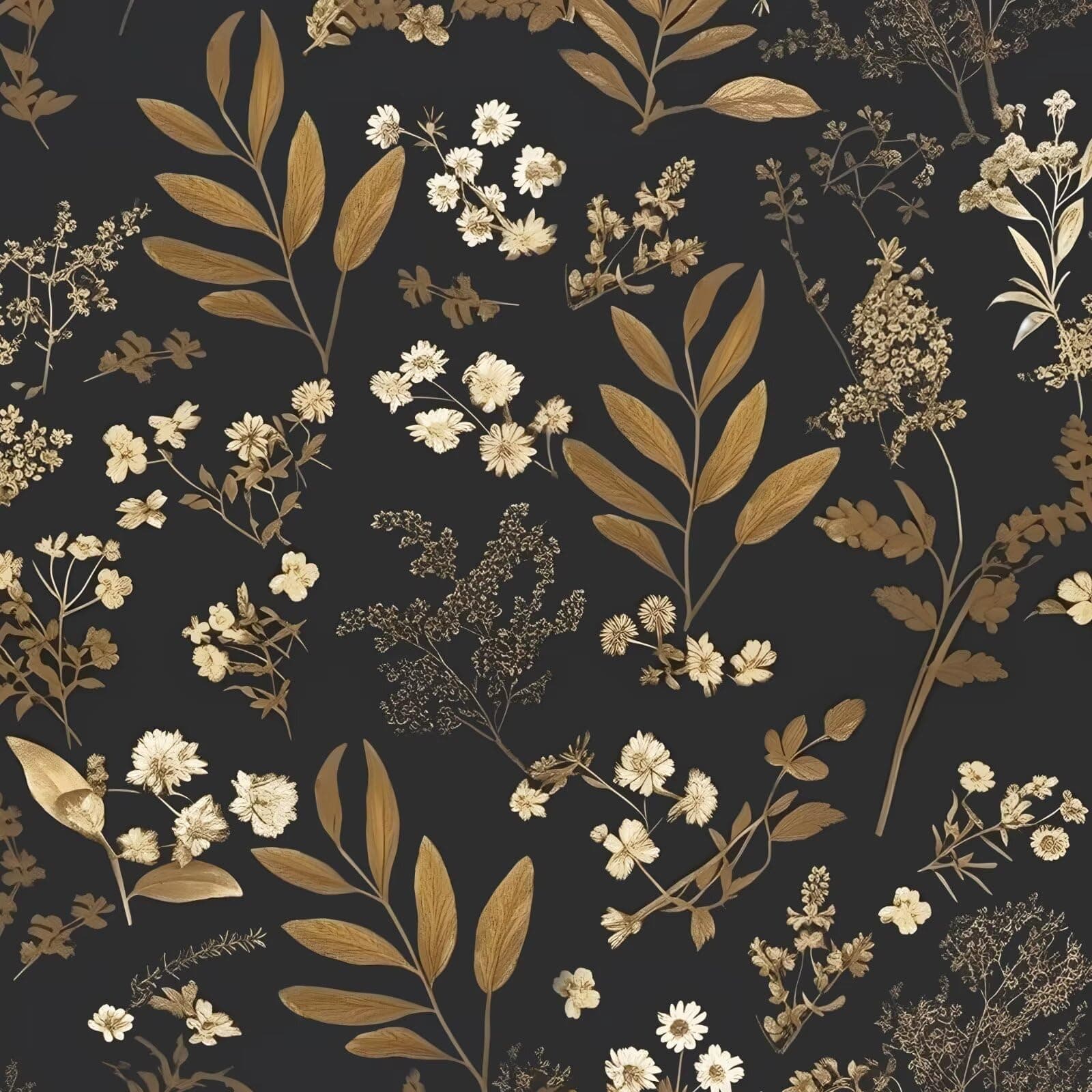 Laatse Vintage Black Floral Peel and Stick Wallpaper