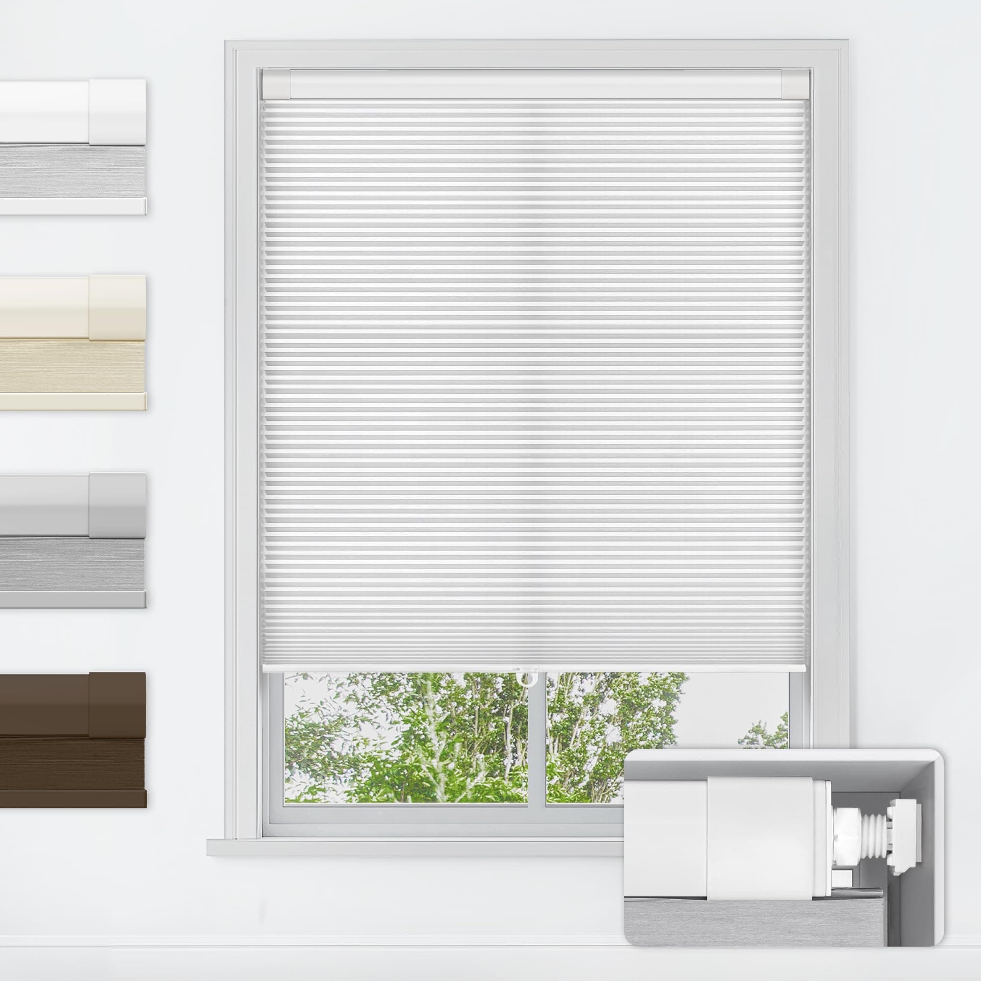 LazBlinds No Tools Light Filtering Honeycomb Shades