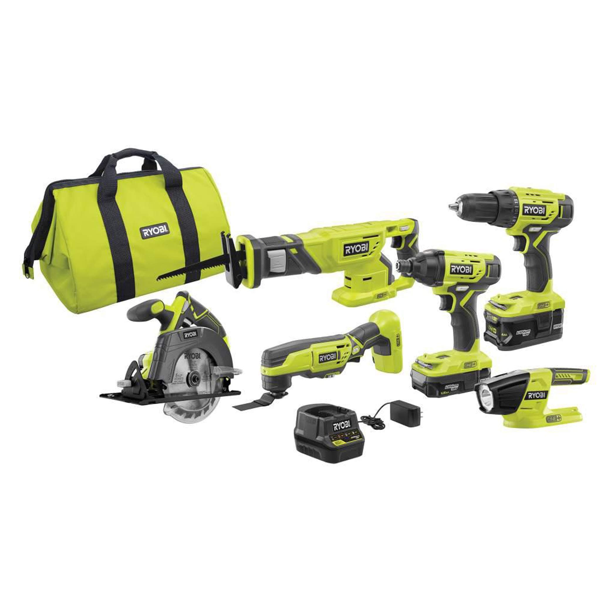 Ryobi ONE+ 18V Cordless 6-Tool Combo Kit