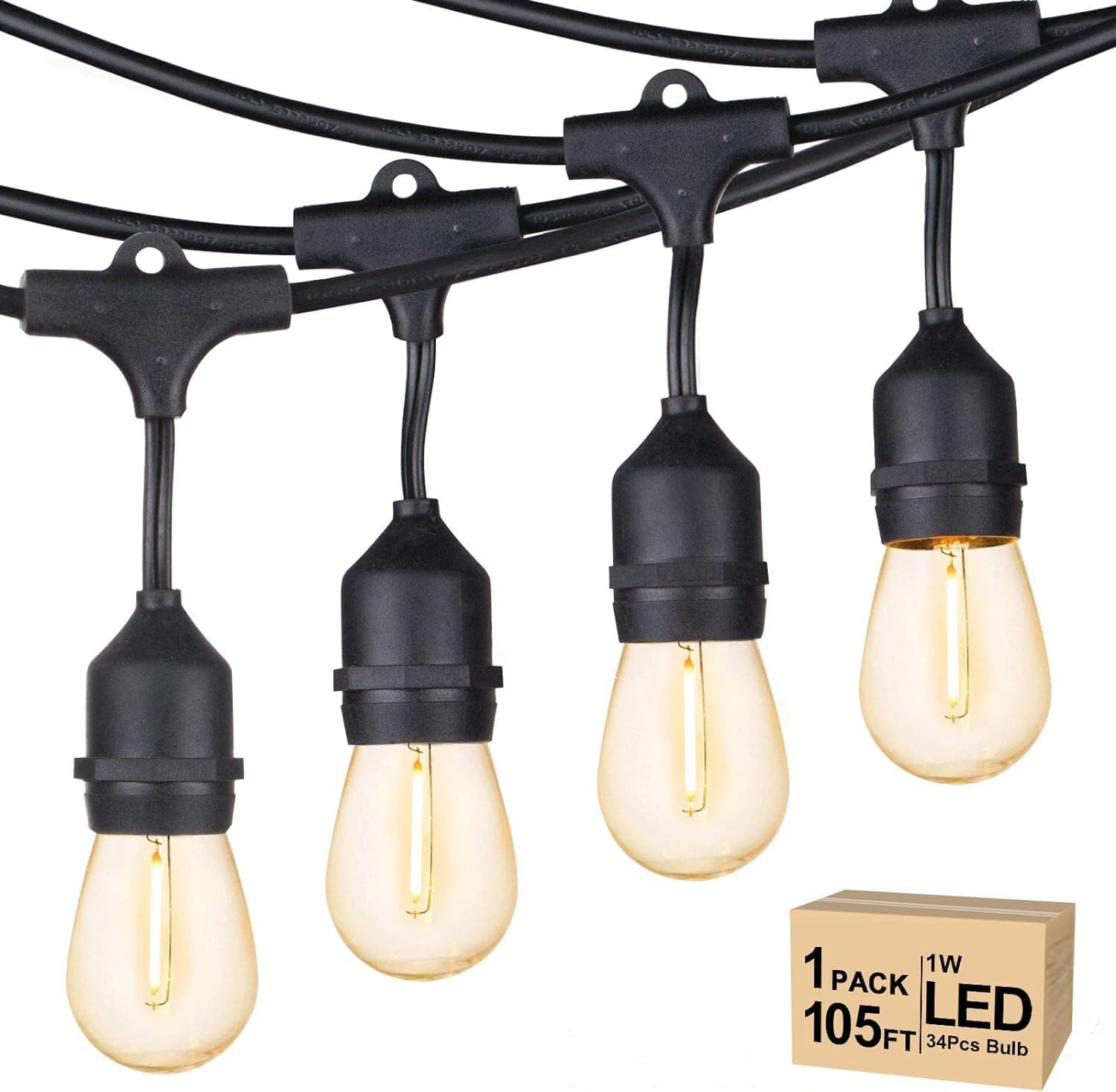 Svater Outdoor String Lights LED 105FT Commercial Grade
